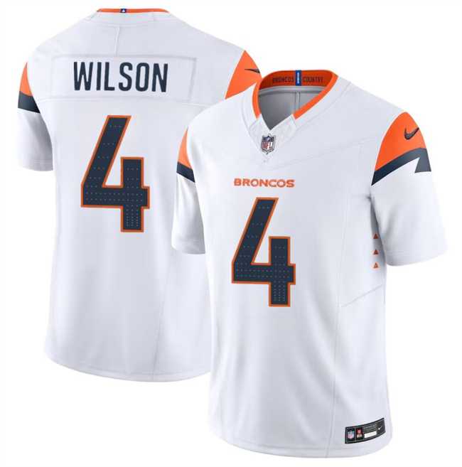 Men & Women & Youth Denver Broncos #4 Zach Wilson White 2024 F.U.S.E. Vapor Limited Stitched Jersey->denver broncos->NFL Jersey